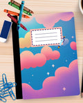 Happy Cloud Composition Notebook Cover Sticker: Bright Design (Digital Download)