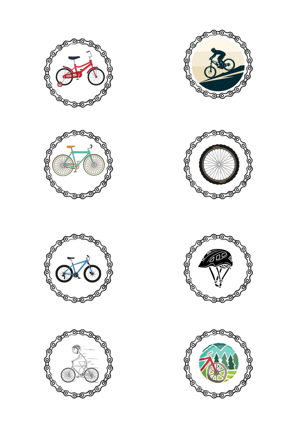Bicycle Notebook Cover and Sticker Set: Bike Lover Gift (Digital Download)