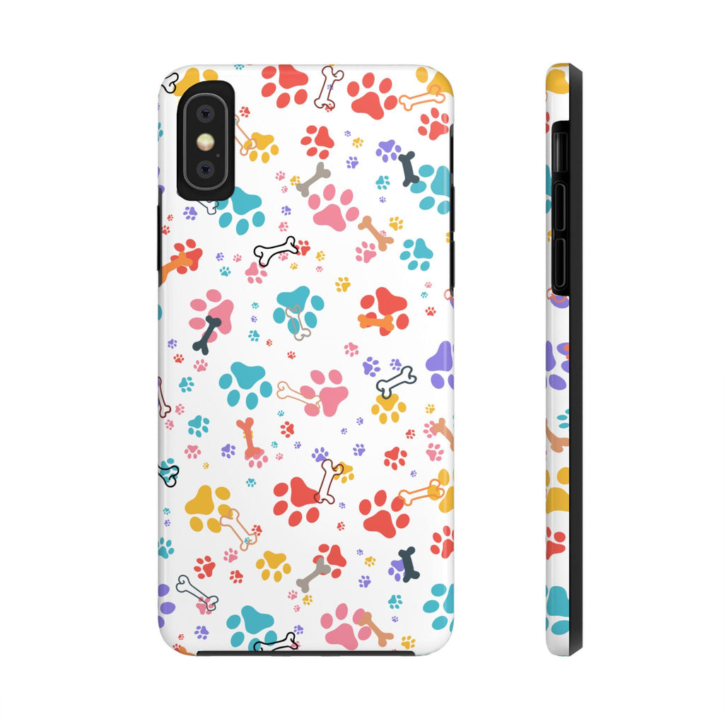 Dog Paw Print iPhone Case: Shock Absorbent