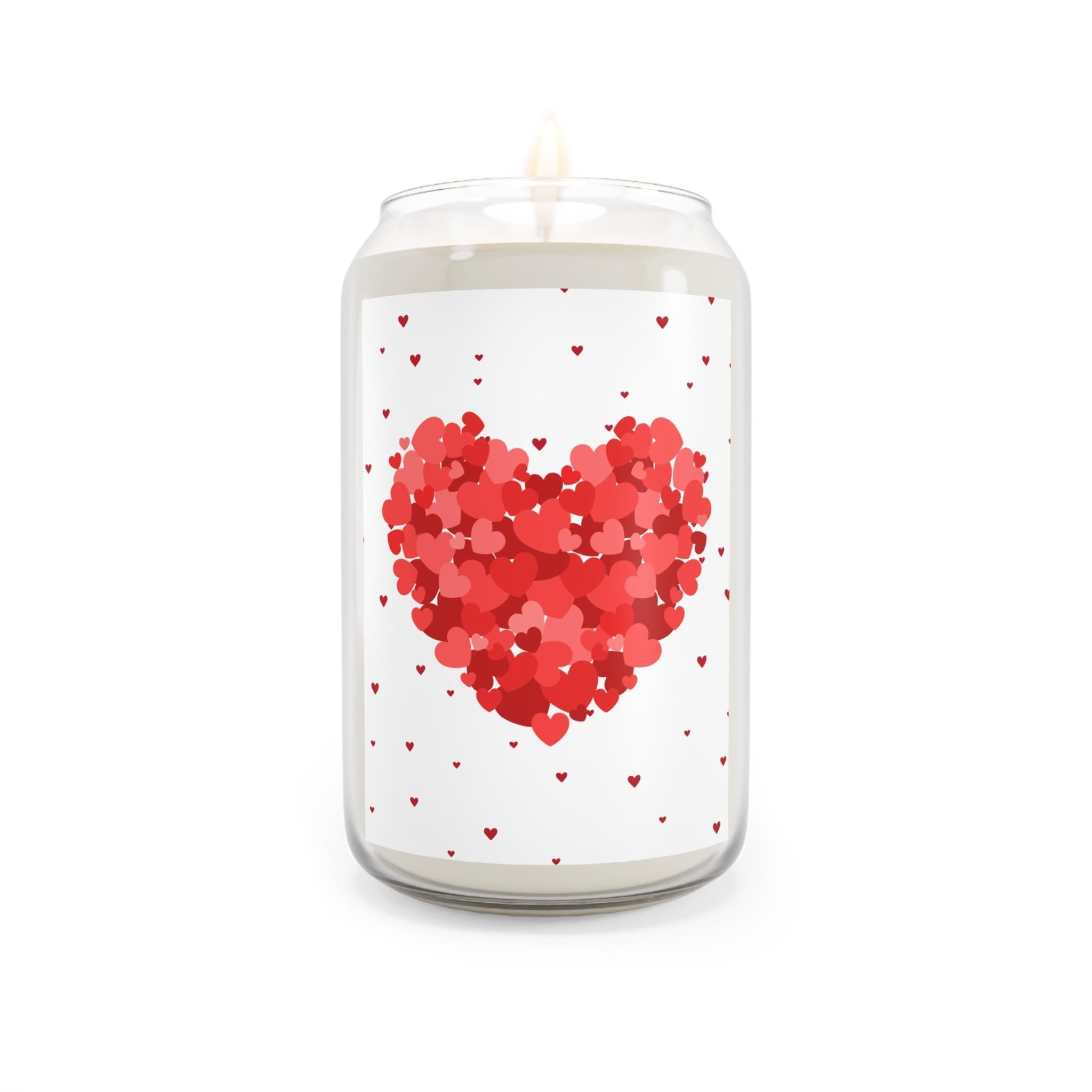Red Heart Confetti Candle | Soy Candle
