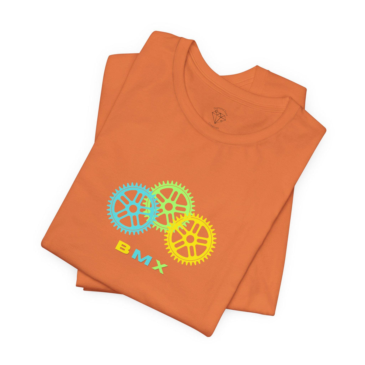 BMX Gears Unisex Tee: Cyclist Graphic Print, Casual Cotton T-Shirt