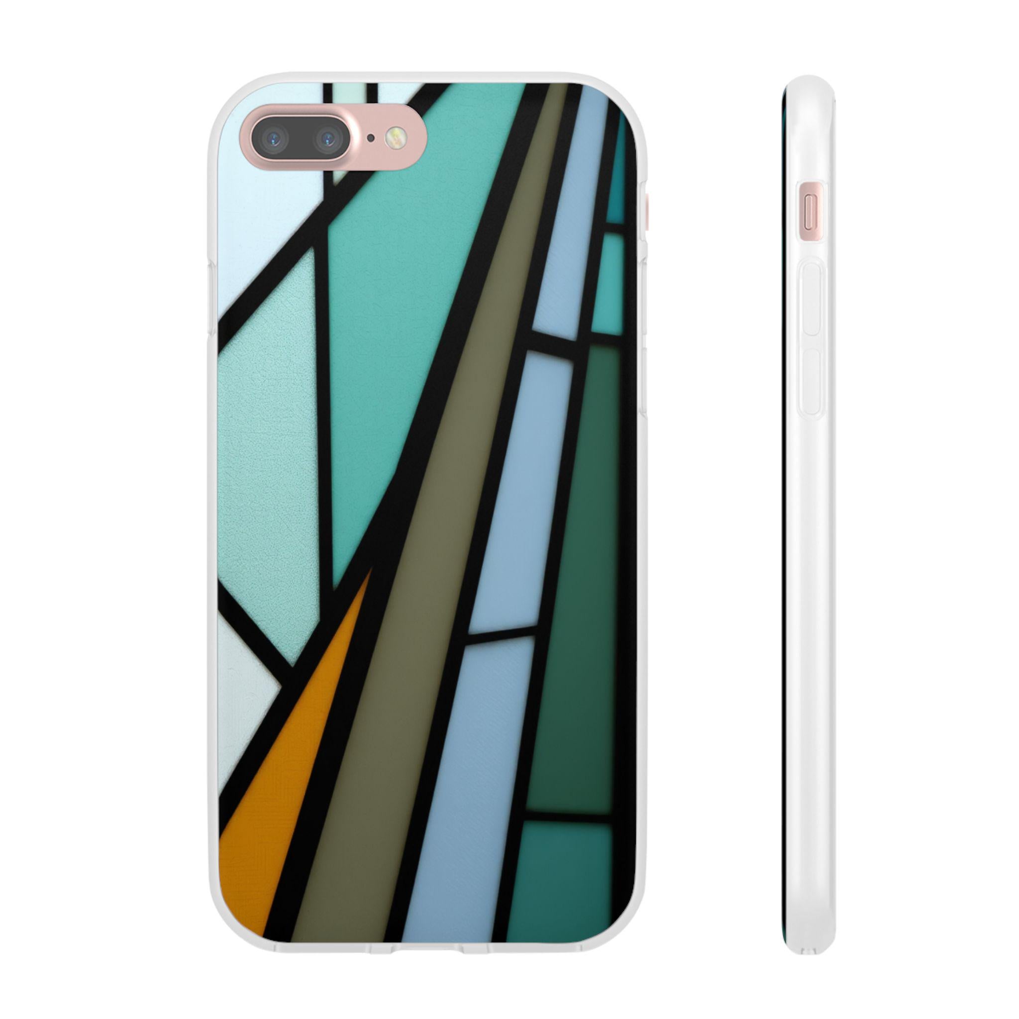 Faux Stained Glass iPhone Case: Artistic Colorful Cover