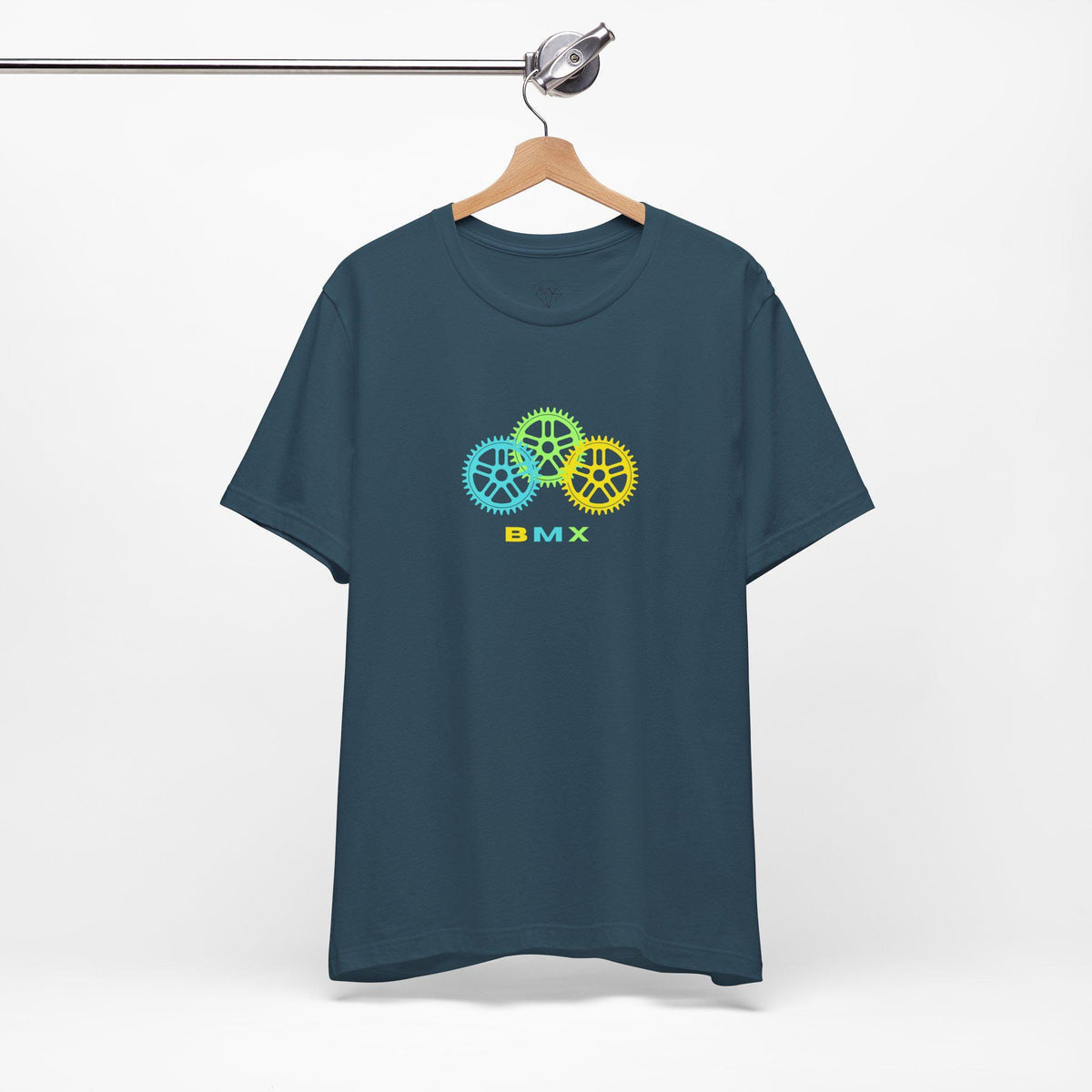 BMX Gears Unisex Tee: Cyclist Graphic Print, Casual Cotton T-Shirt
