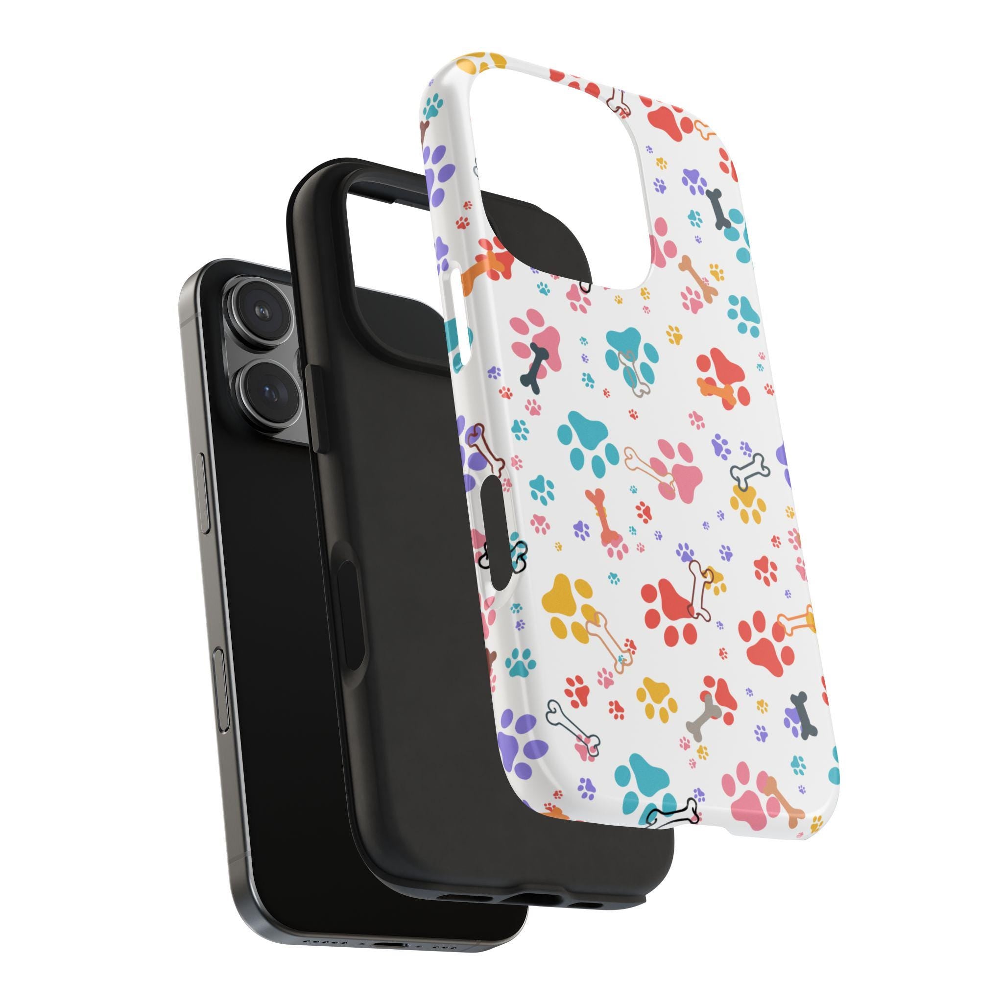 Dog Paw Print iPhone Case: Shock Absorbent