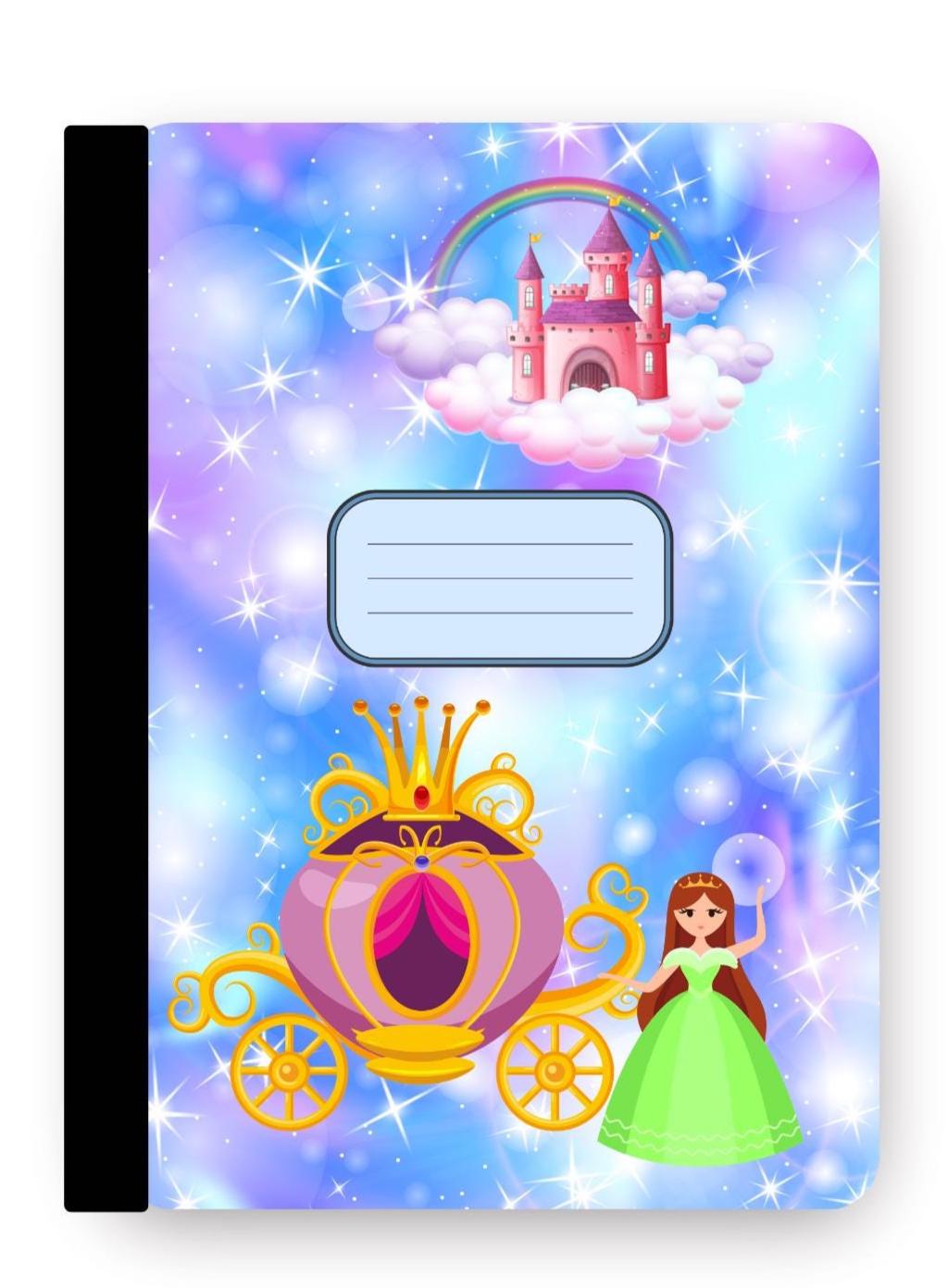 Princess Unicorn Composition Notebook Sticker Cover
