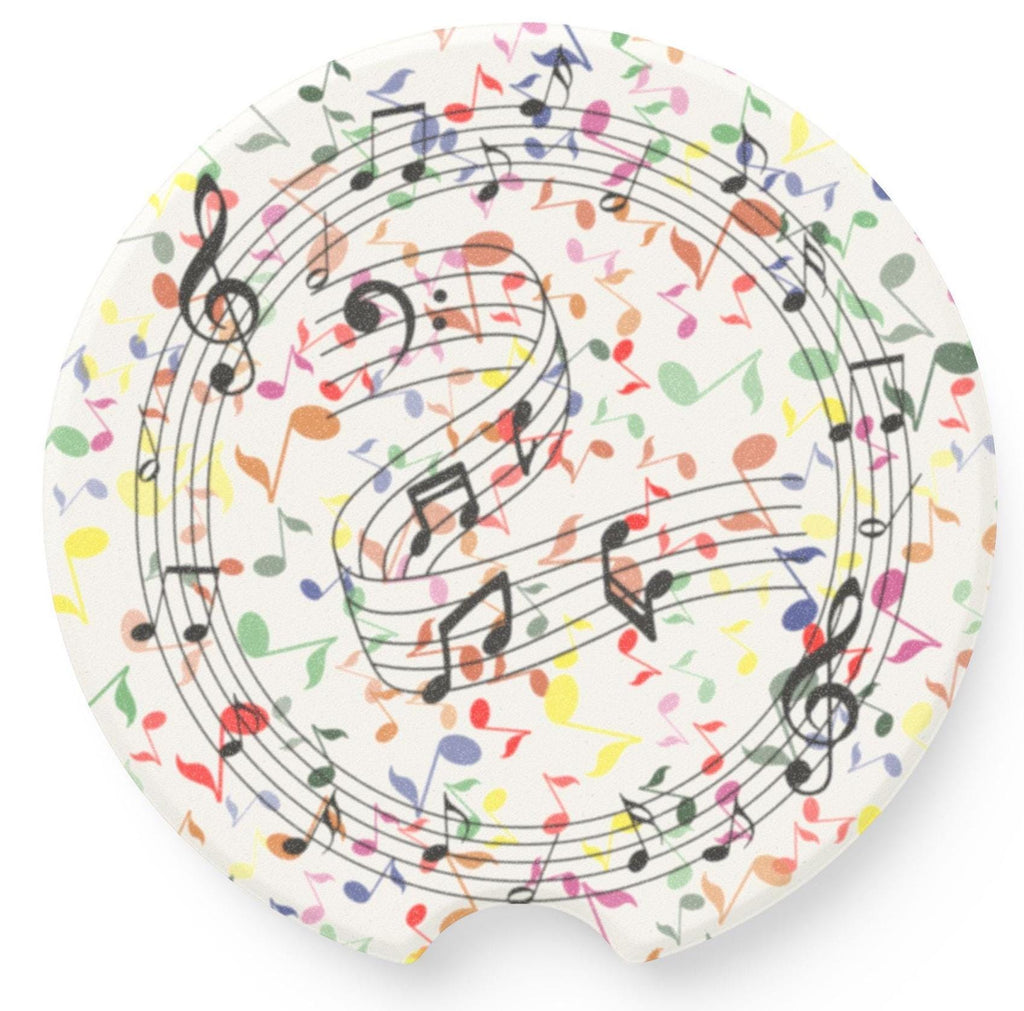 Musical Soapstone Car Coaster: Colorful Music Lover Gift