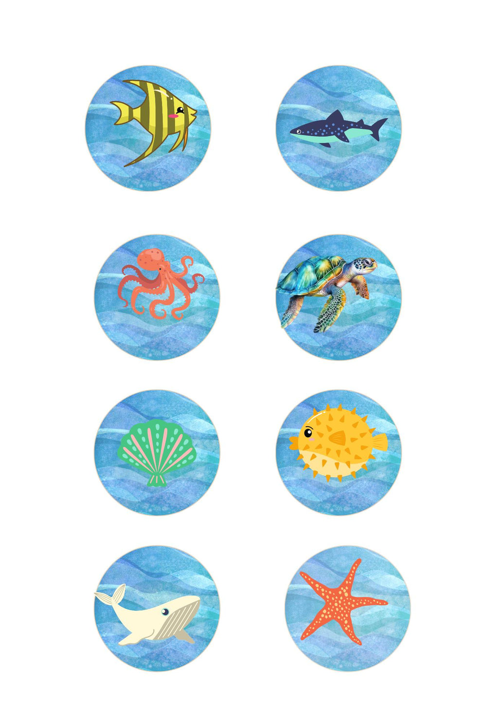 Under the Sea Notebook Cover and Stickers: Fish Lover Theme (Digital Download, PDF Pattern)
