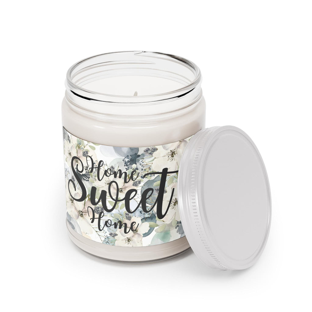 Home Sweet Home Floral Soy Candle, Farmhouse Decor, 9oz