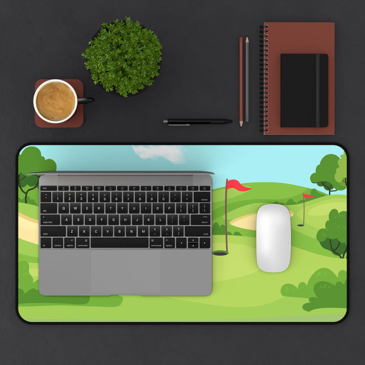Golf Desk Mat: Personalized Workspace Decor, Nature Landscape