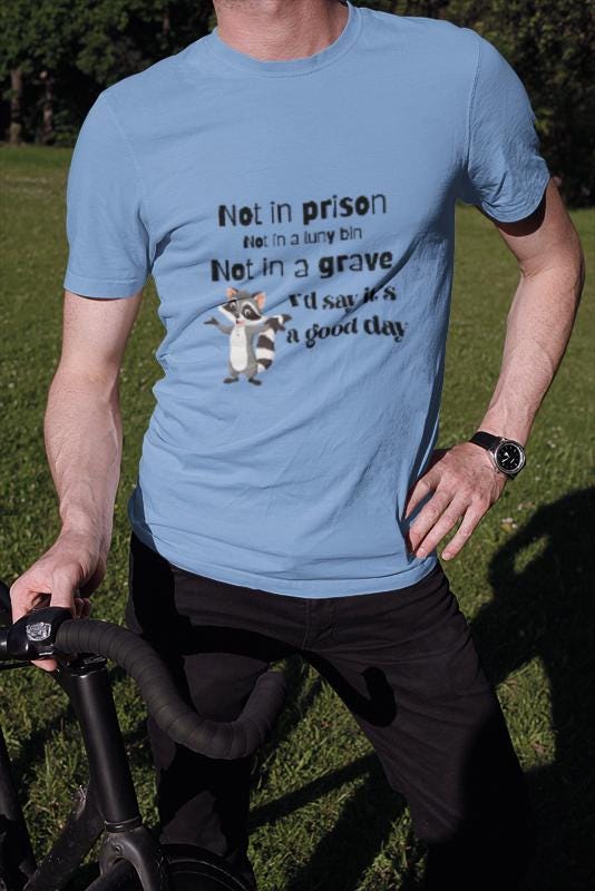 Funny Raccoon T-Shirt: It's a Good Day - Unisex Softstyle Tee