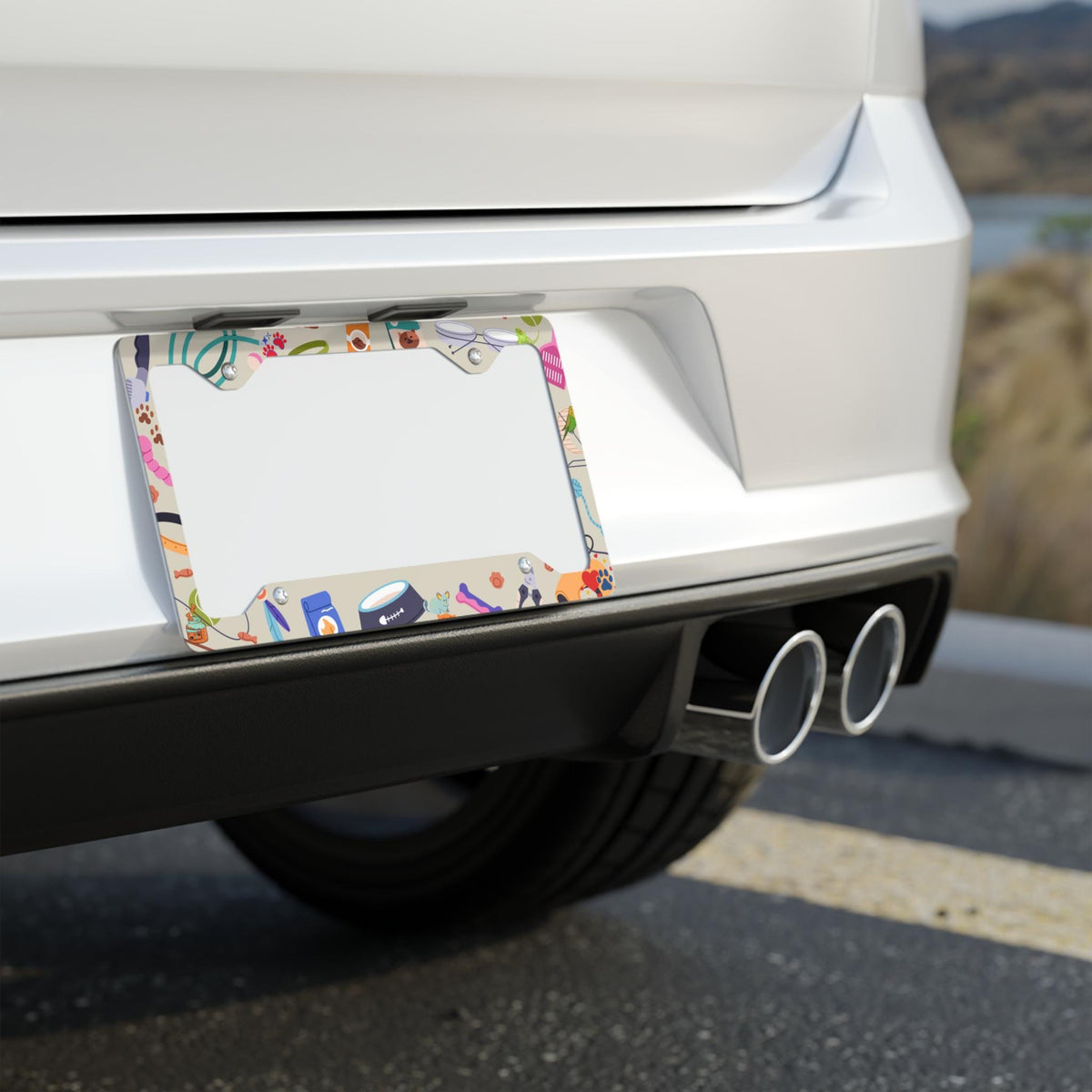 Fun Pet Metal License Plate Frame: Car Accessories, Home Decoration