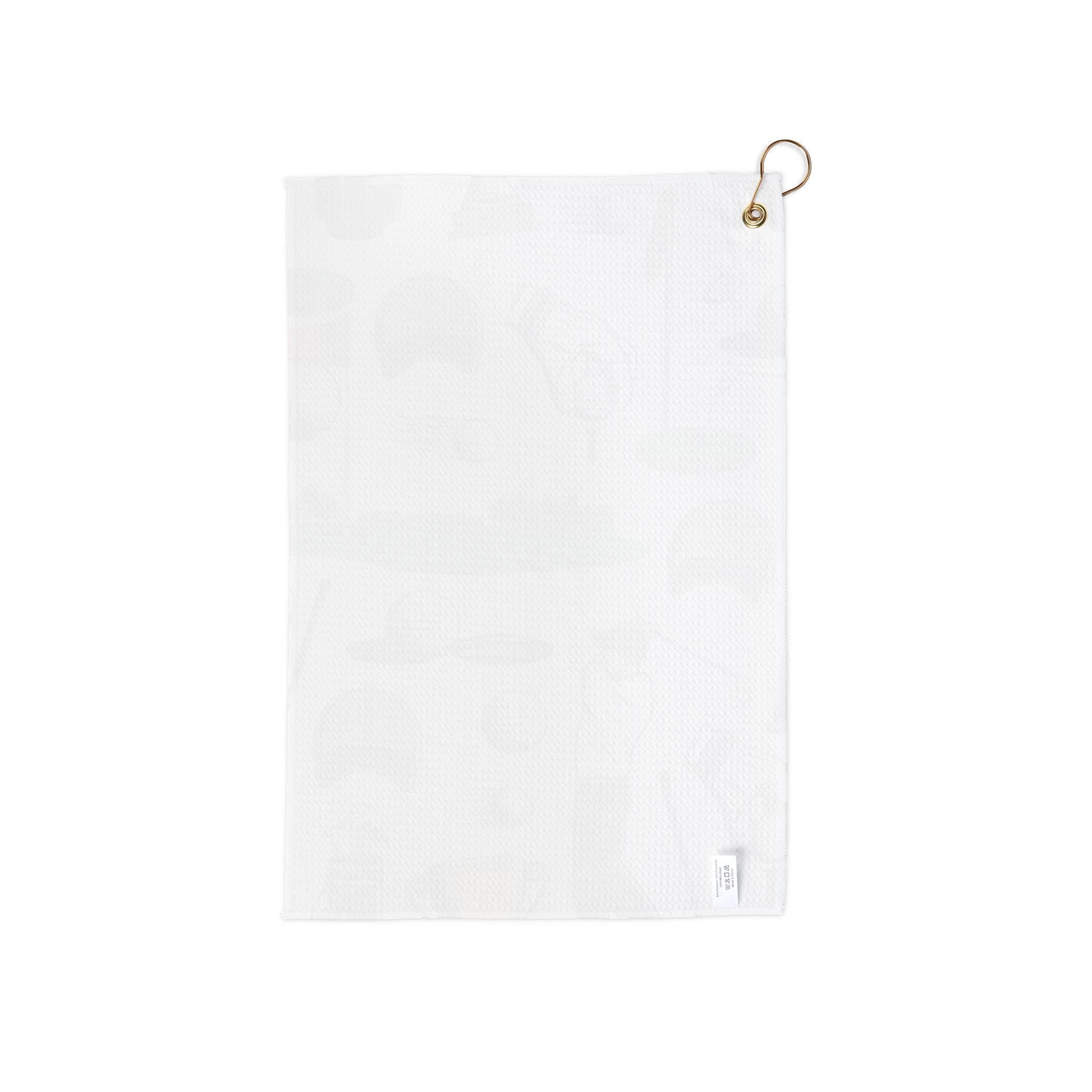 Golf Icons Pattern Golf Towel | Clubs, Balls, Caps, Flags