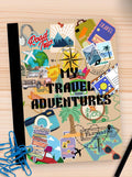 Travel Adventure Notebook Cover with Stickers (Digital Download)