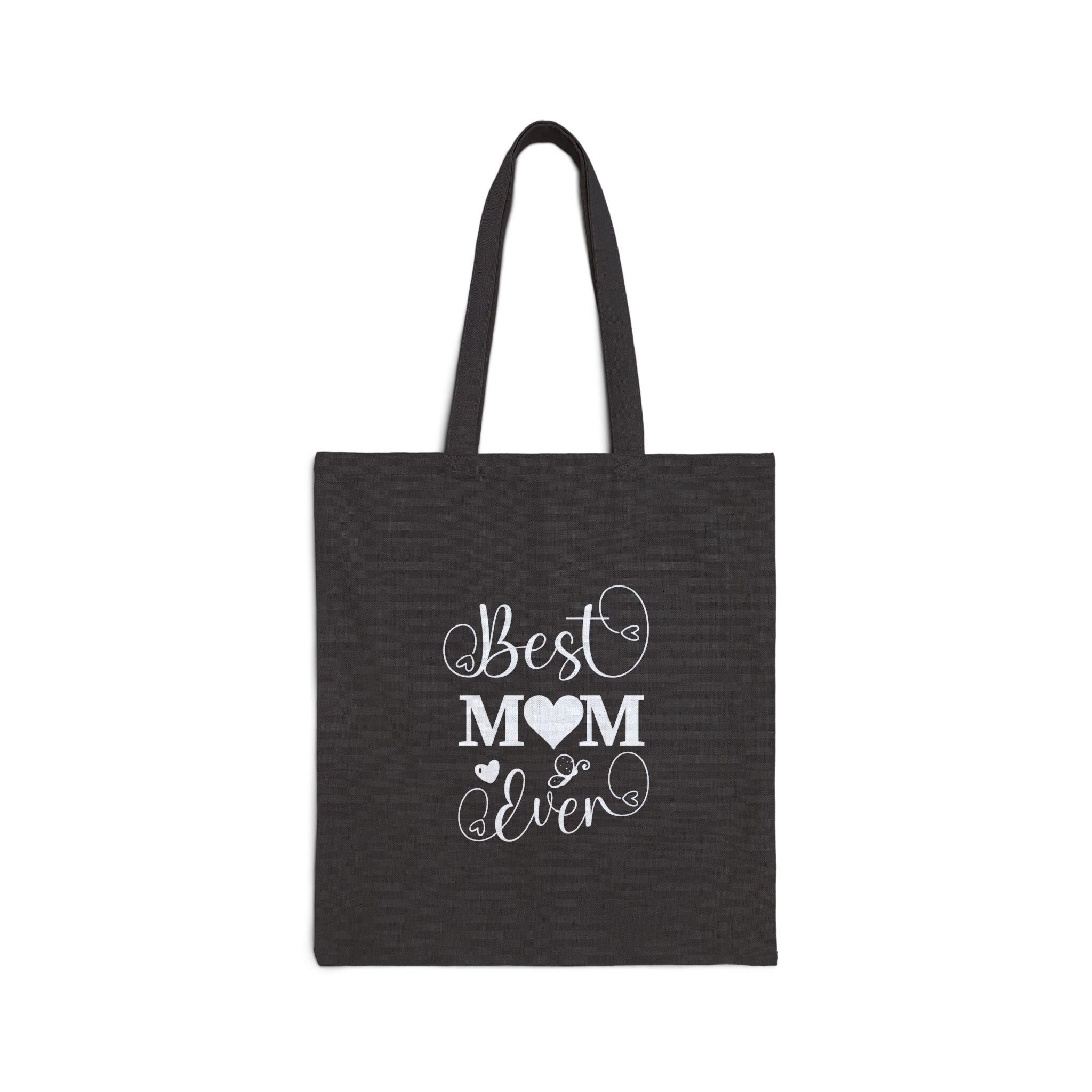 Best Mom Ever Cotton Canvas Tote Bag, Mother's Day Gift, Stylish Grocery Bag, eco-friendly Carryall, Personalized Gift for Moms