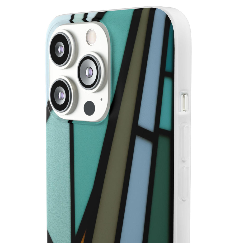 Faux Stained Glass iPhone Case: Artistic Colorful Cover