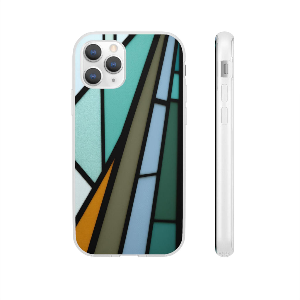 Faux Stained Glass iPhone Case: Artistic Colorful Cover
