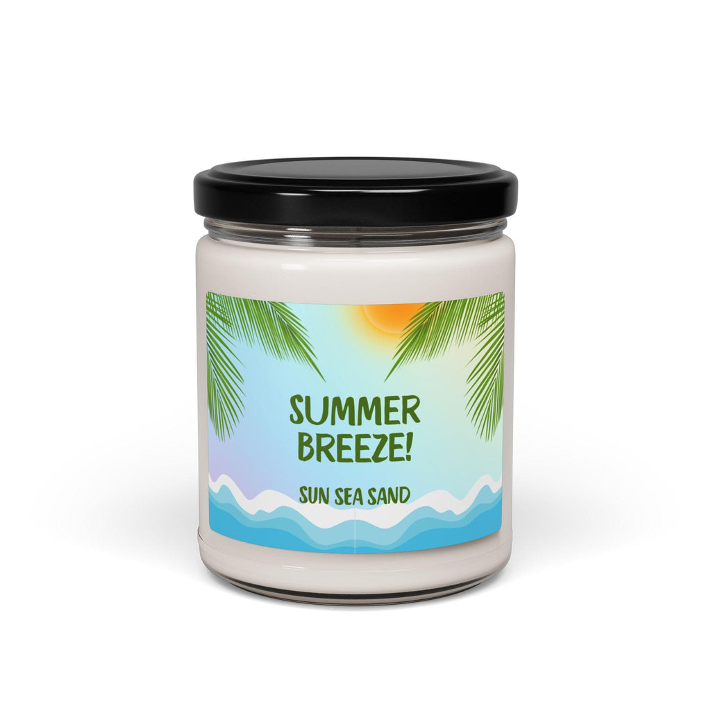 Summer Breeze Soy Candle: Tropical Beach Decor, Eco-Friendly Home Fragrance