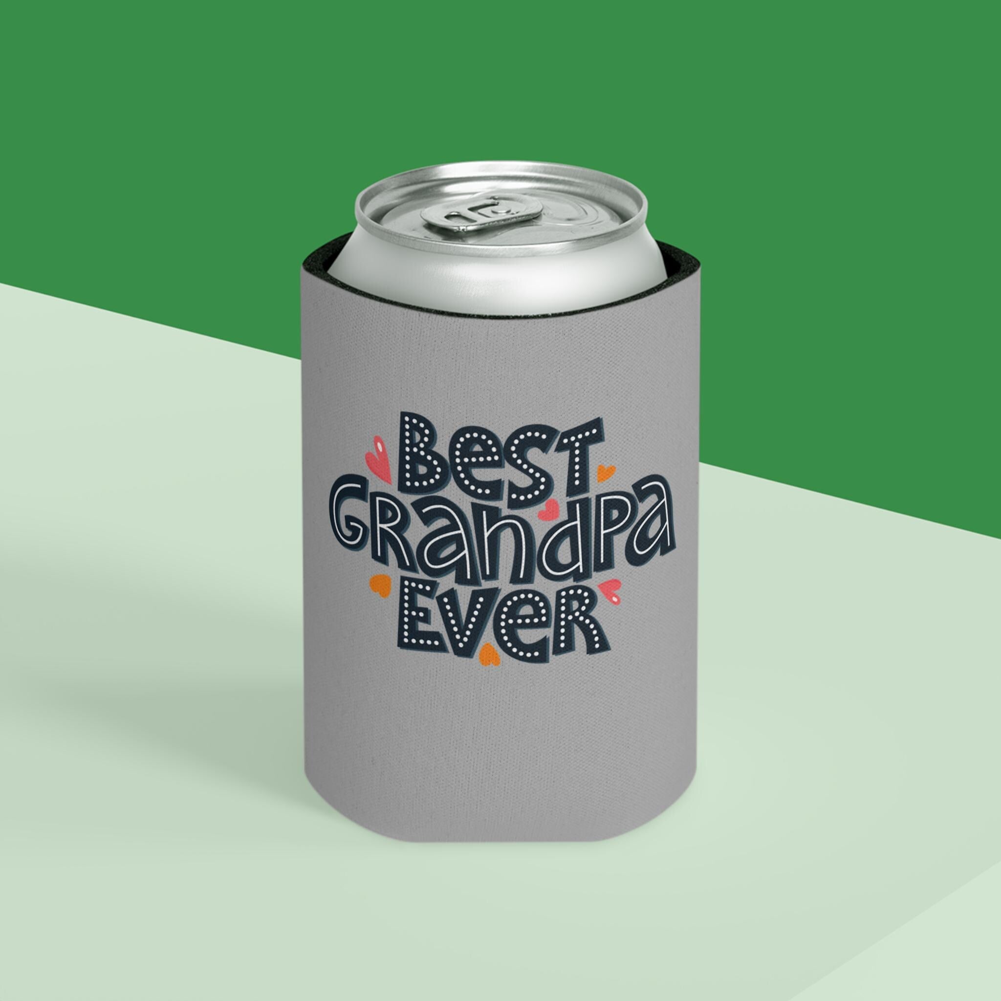Best Grandpa Ever Can Cooler, Perfect Gift for Father's Day, Grandpa Birthday, BBQ Party, Family Gatherings, Cute Beverage Holder
