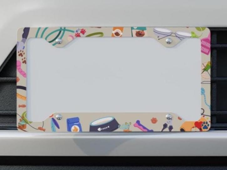 Fun Pet Metal License Plate Frame: Car Accessories, Home Decoration