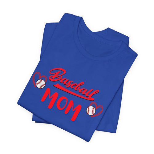 Baseball Mom T-Shirt: Soft Cotton Jersey Tee for Game Days