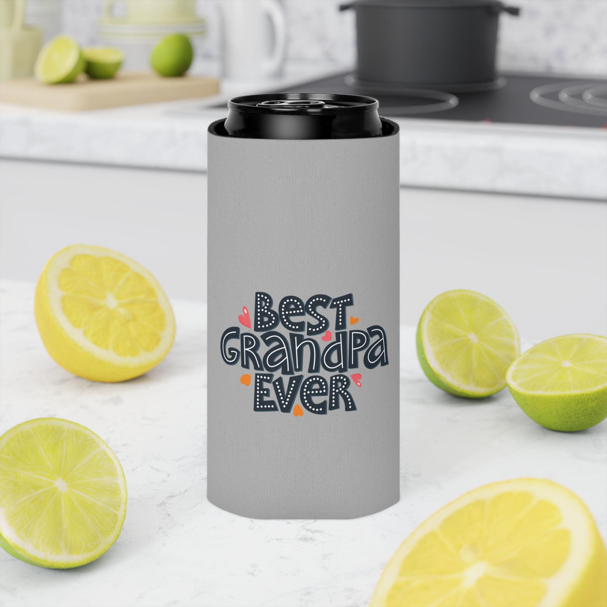 Best Grandpa Ever Can Cooler, Perfect Gift for Father's Day, Grandpa Birthday, BBQ Party, Family Gatherings, Cute Beverage Holder