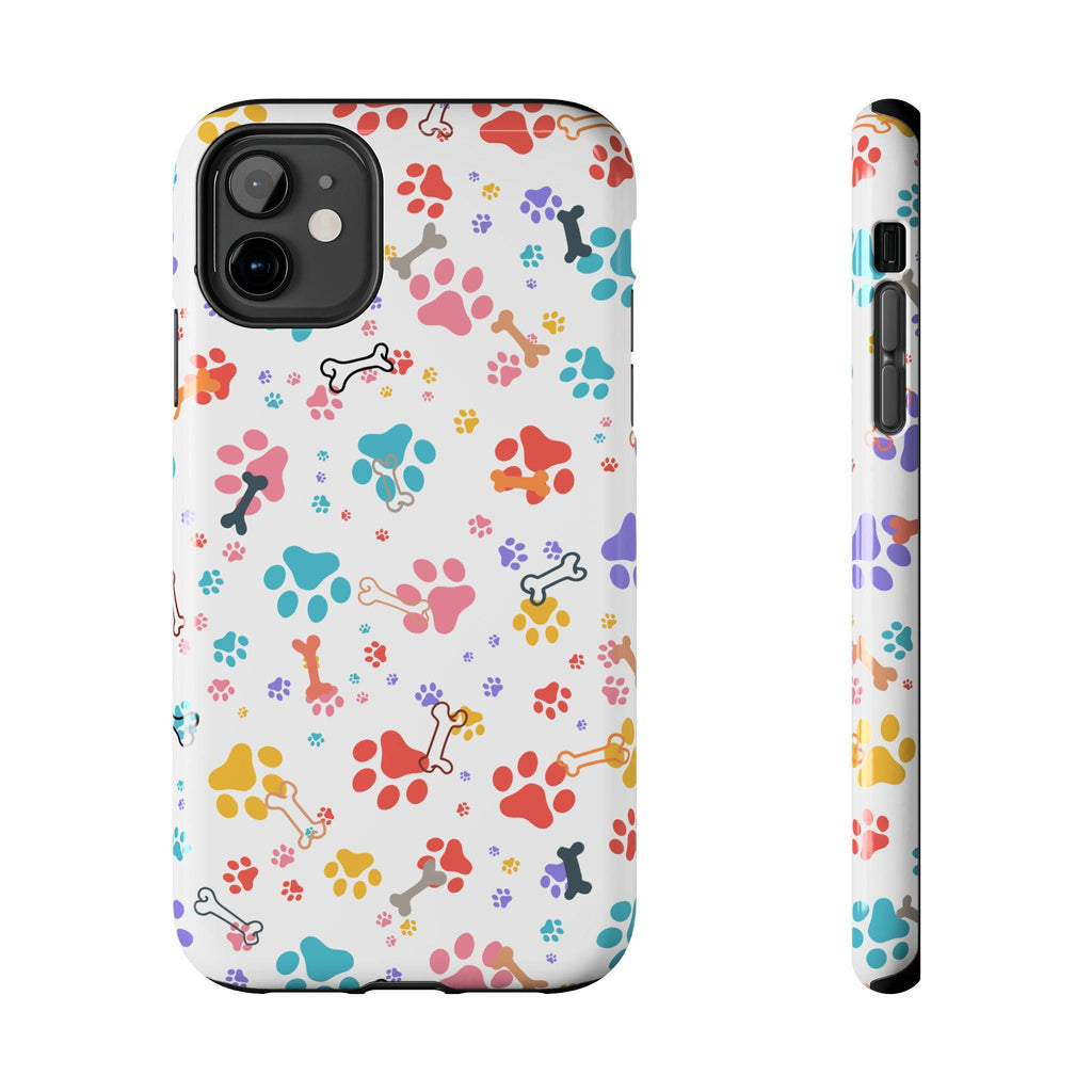 Dog Paw Print iPhone Case: Shock Absorbent