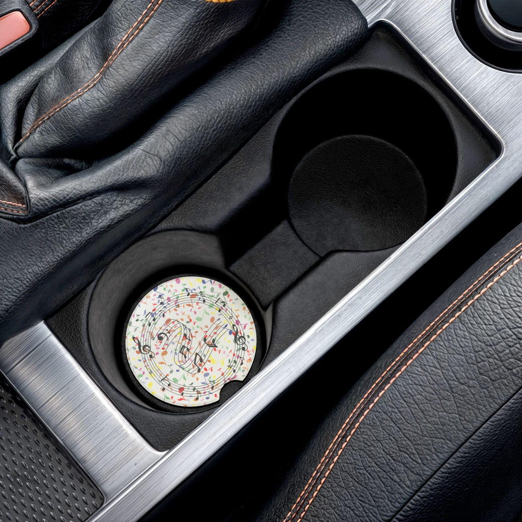 Musical Soapstone Car Coaster: Colorful Music Lover Gift