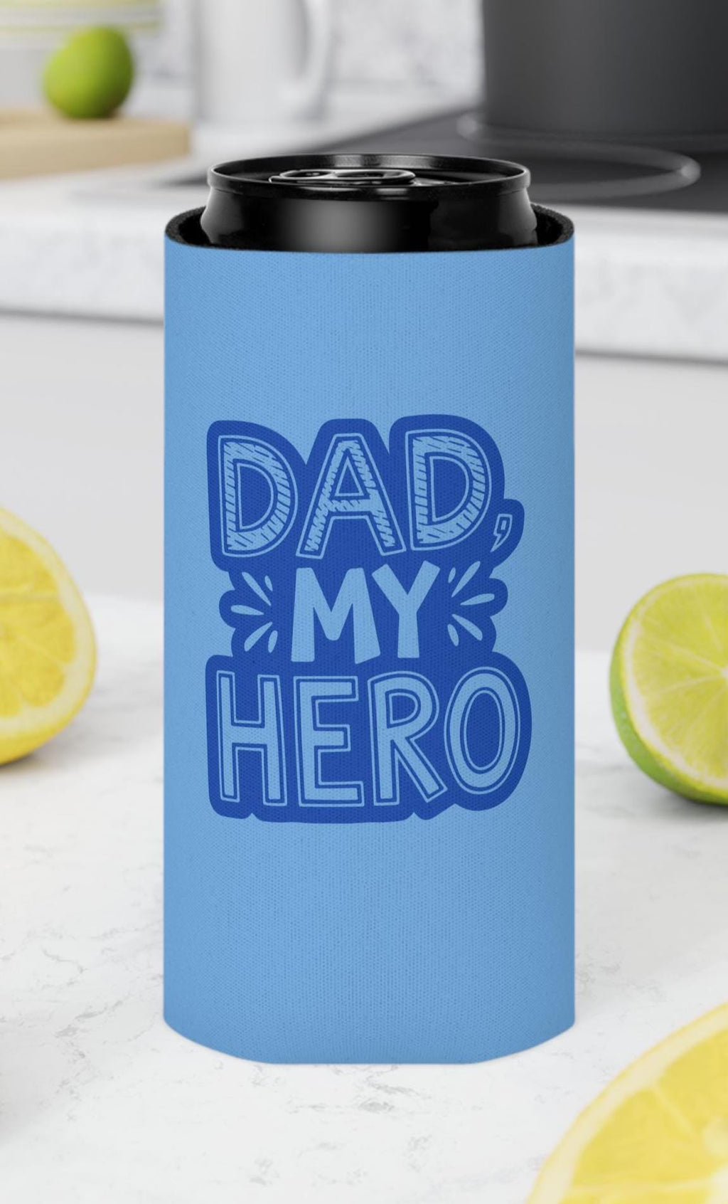 Dad My Hero Can Cooler: Father's Day BBQ Drink Sleeve