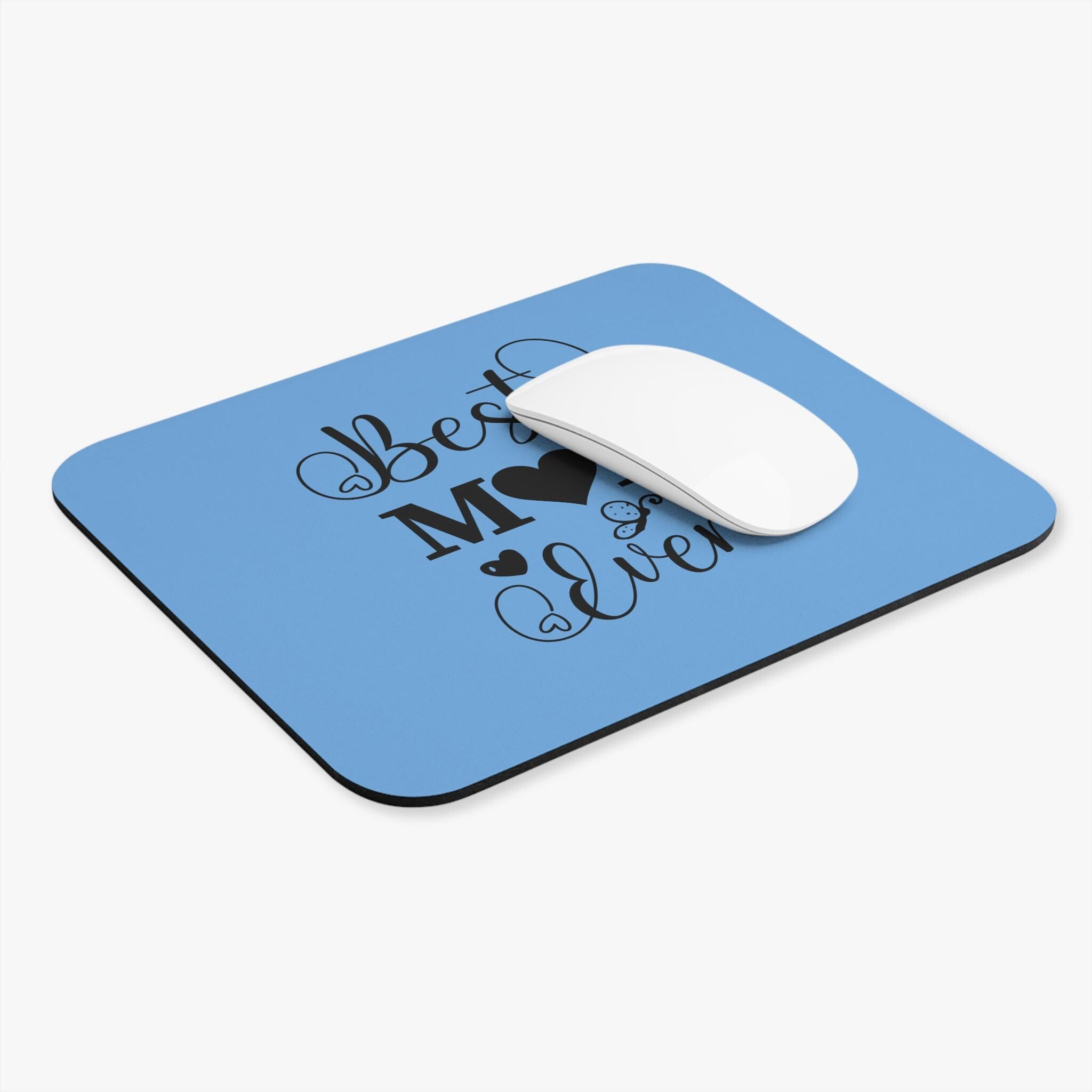 Best Mom Ever Mouse Pad, Cute Gift for Mother's Day, Desk Accessory, Personalized Office Decor, Blue Mousepad