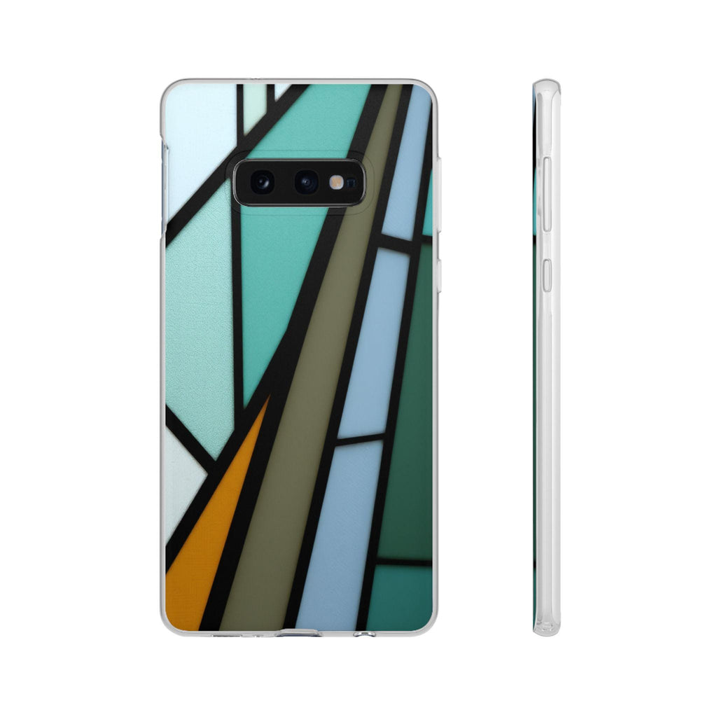 Faux Stained Glass Samsung Case: Artistic Slim TPU Phone Cover