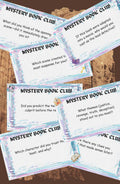 Mystery Book Club Conversation Cards, Idea starters, PDF File Download