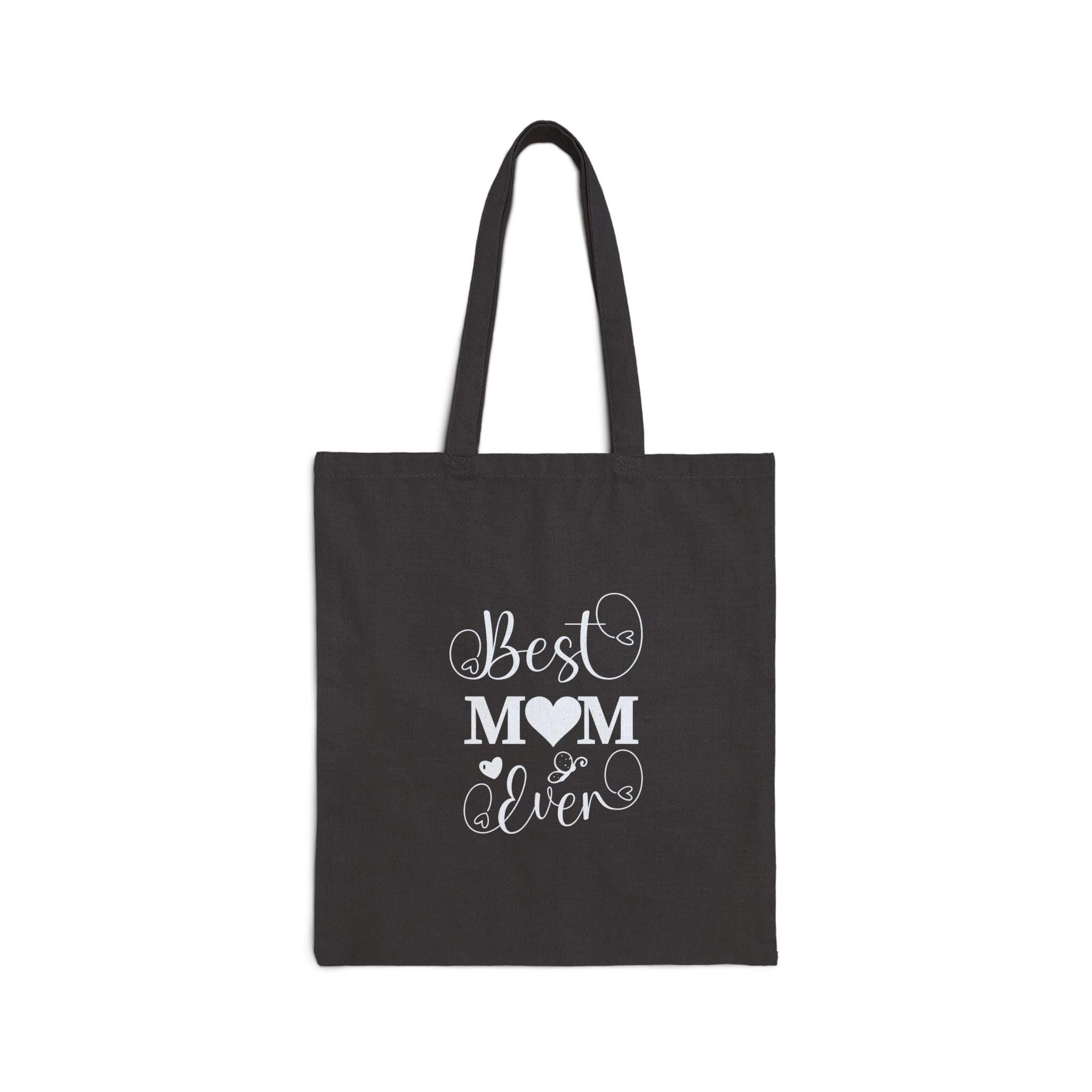 Best Mom Ever Cotton Canvas Tote Bag, Mother's Day Gift, Stylish Grocery Bag, eco-friendly Carryall, Personalized Gift for Moms
