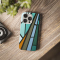 Faux Stained Glass iPhone Case: Artistic Colorful Cover