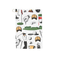 Golf Icons Pattern Golf Towel | Clubs, Balls, Caps, Flags