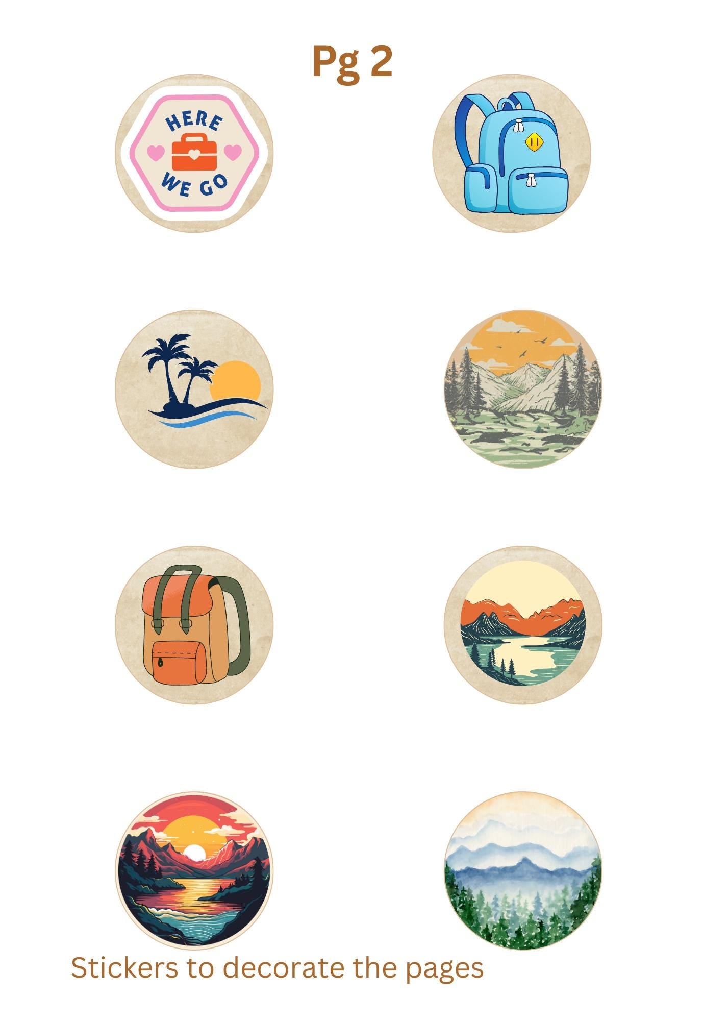 Travel Journal Sticker Cover: DIY Composition Notebook Cover (Digital Download)