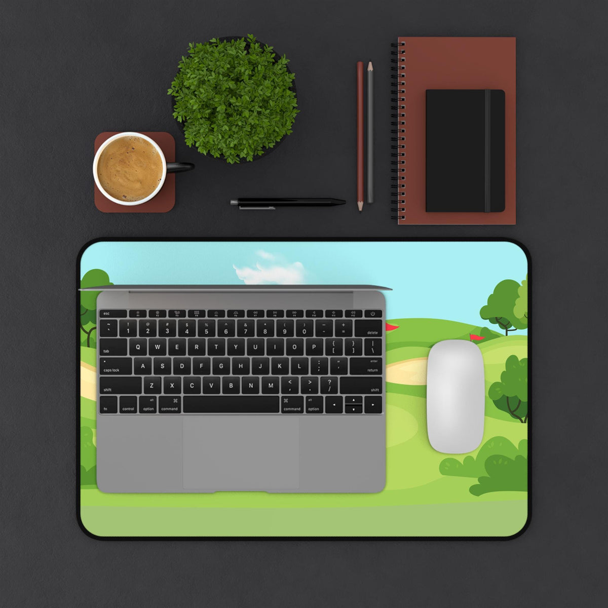 Golf Desk Mat: Personalized Workspace Decor, Nature Landscape