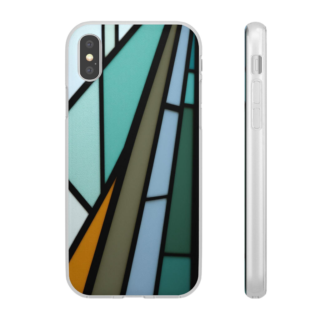 Faux Stained Glass iPhone Case: Artistic Colorful Cover