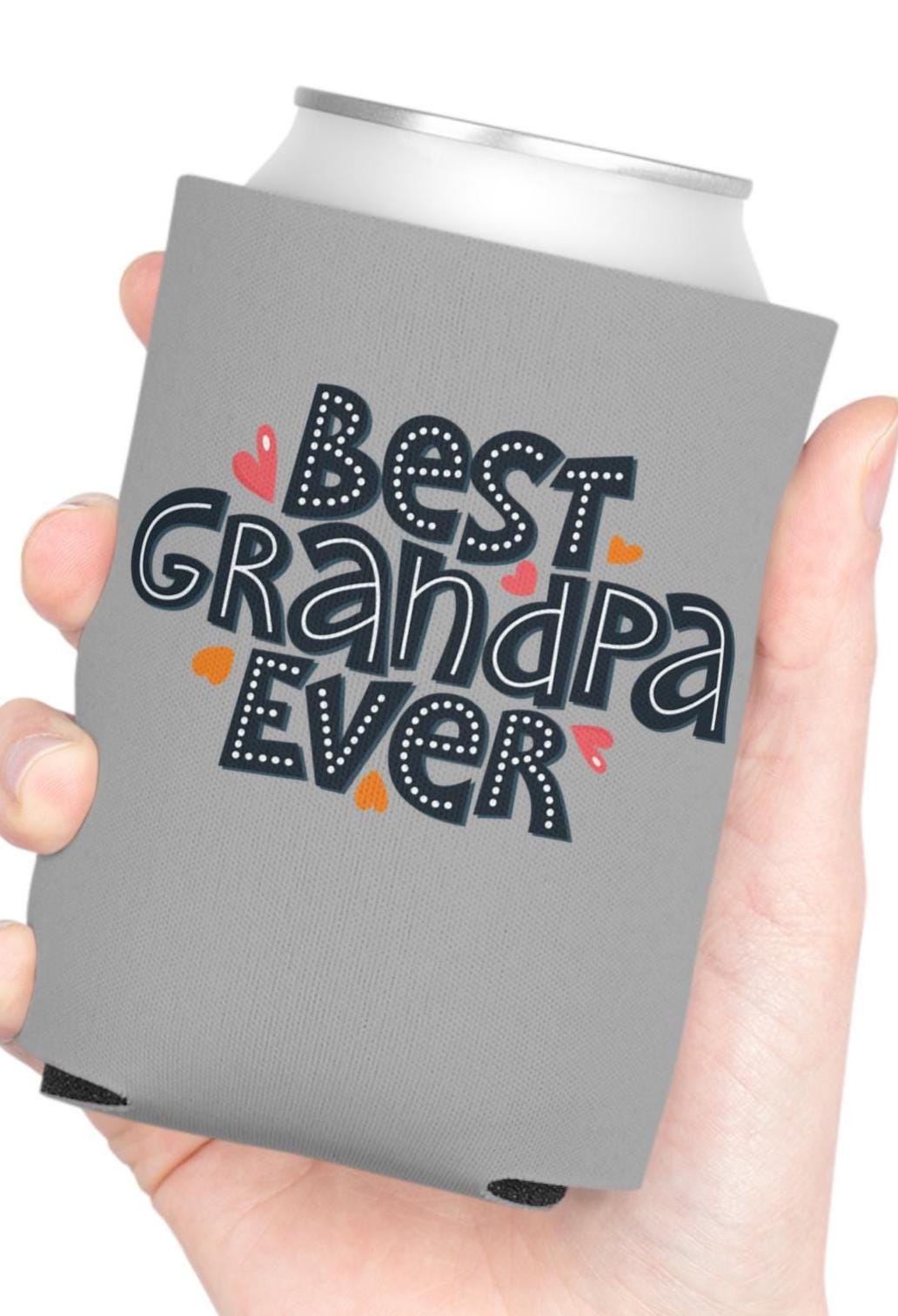 Best Grandpa Ever Can Cooler, Perfect Gift for Father's Day, Grandpa Birthday, BBQ Party, Family Gatherings, Cute Beverage Holder