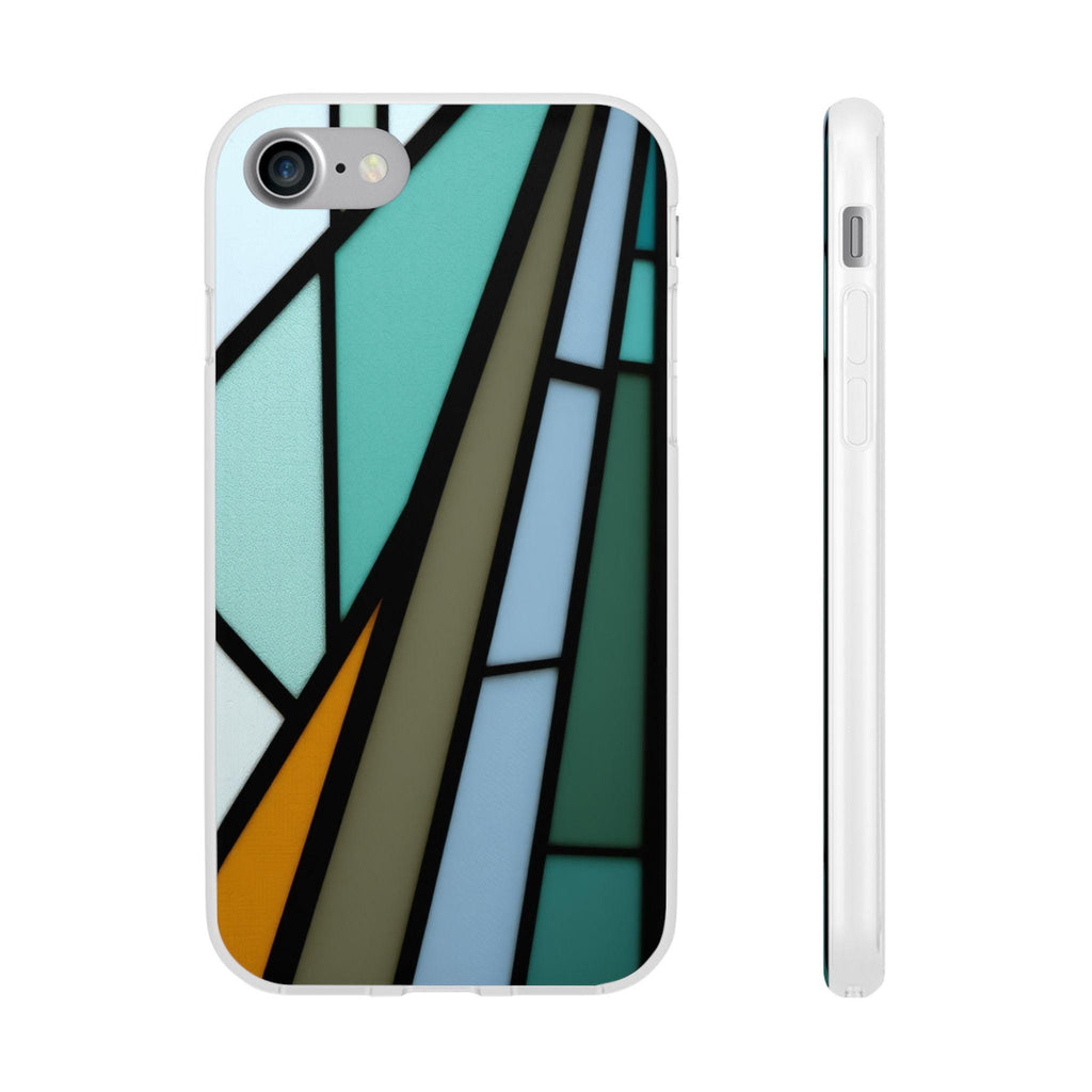 Faux Stained Glass iPhone Case: Artistic Colorful Cover