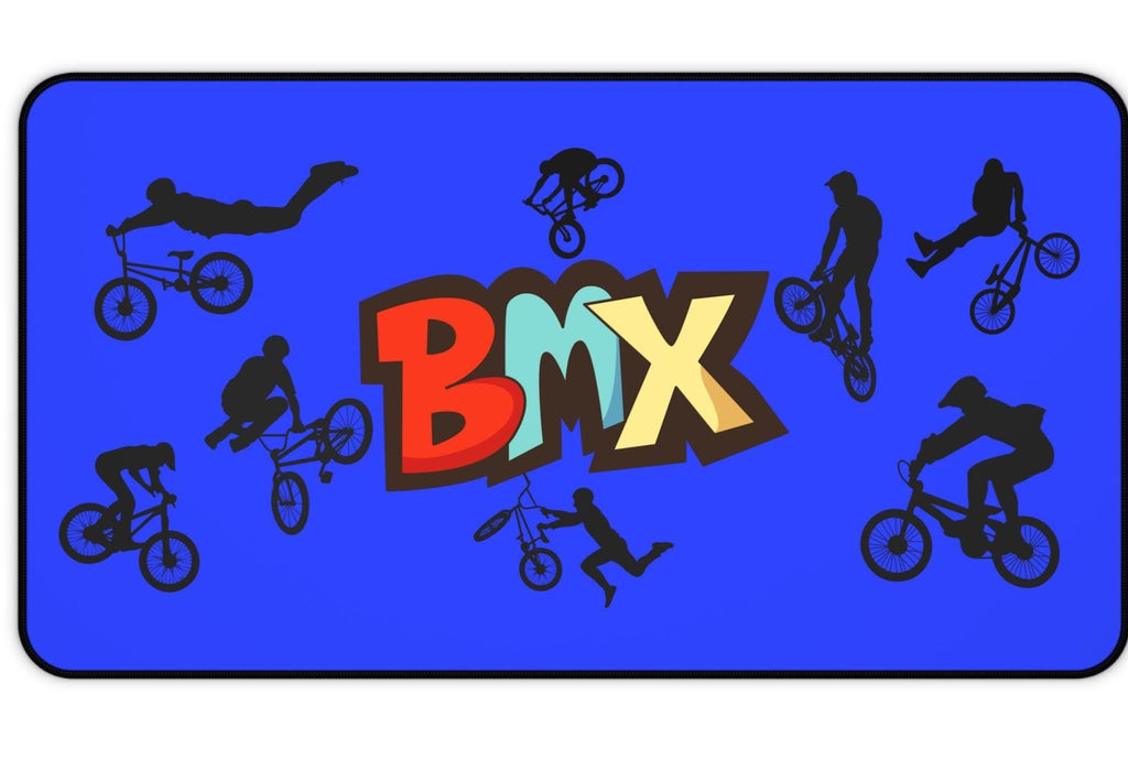 BMX Desk Mat: Colorful Cycling Gift for Gamers & Creatives