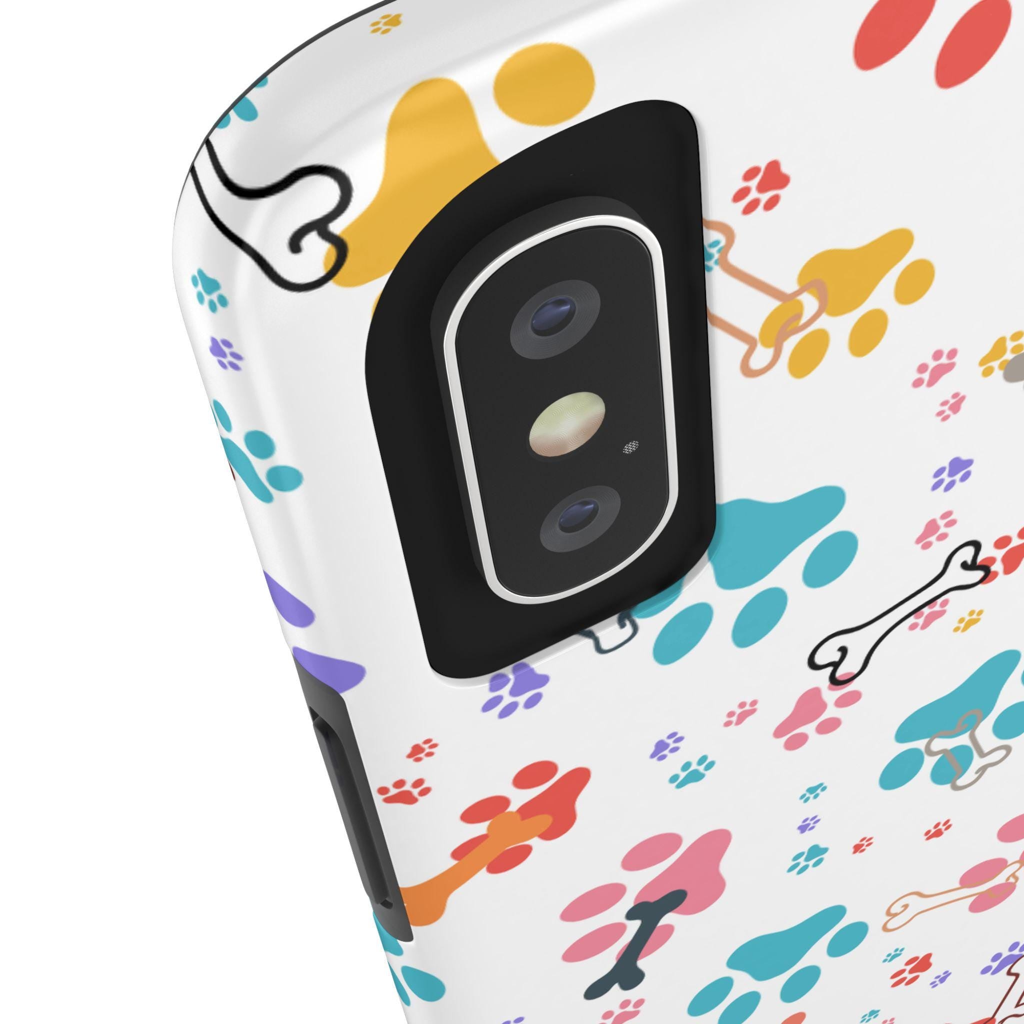 Dog Paw Print iPhone Case: Shock Absorbent