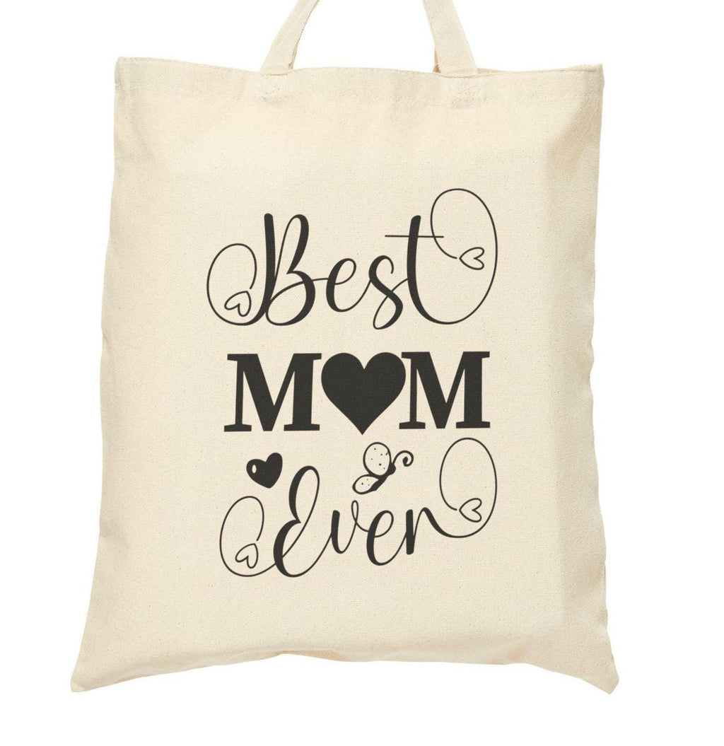 Best Mom Ever Cotton Canvas Tote Bag - Gift for Mother, Eco-Friendly Shopper, Grocery Bag, Personalized Mother's Day, Cute Tote