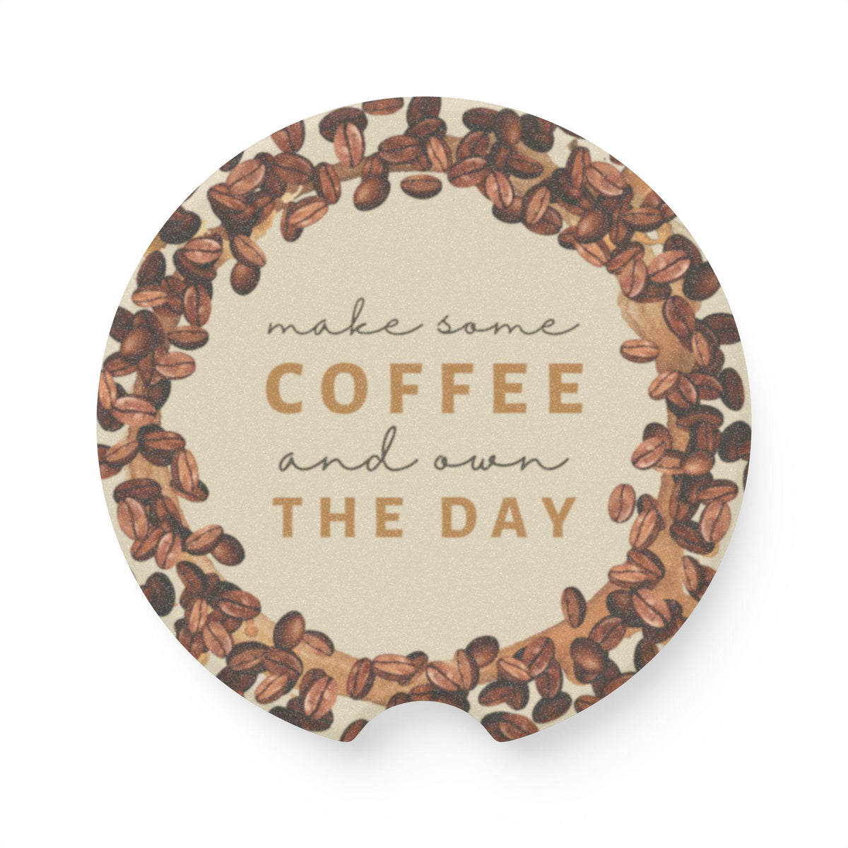 Coffee Soapstone Car Coaster: Absorbent Cup Holder Decor