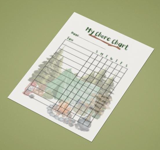 Camping Chore Chart: Kids' Task Tracker (PDF Download)