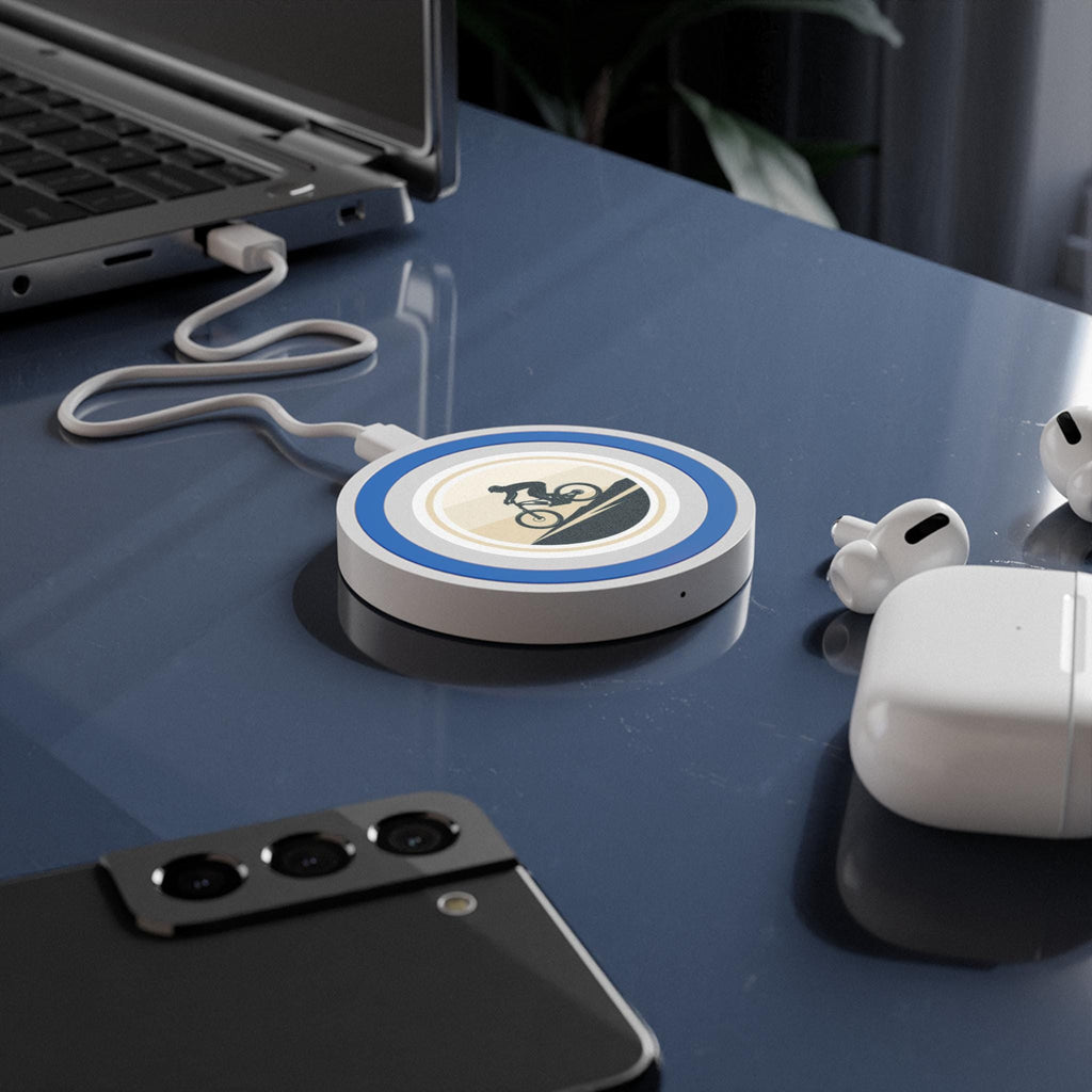 Mountain Biker Circular Wireless Charging Pad | Bike Phone Charger