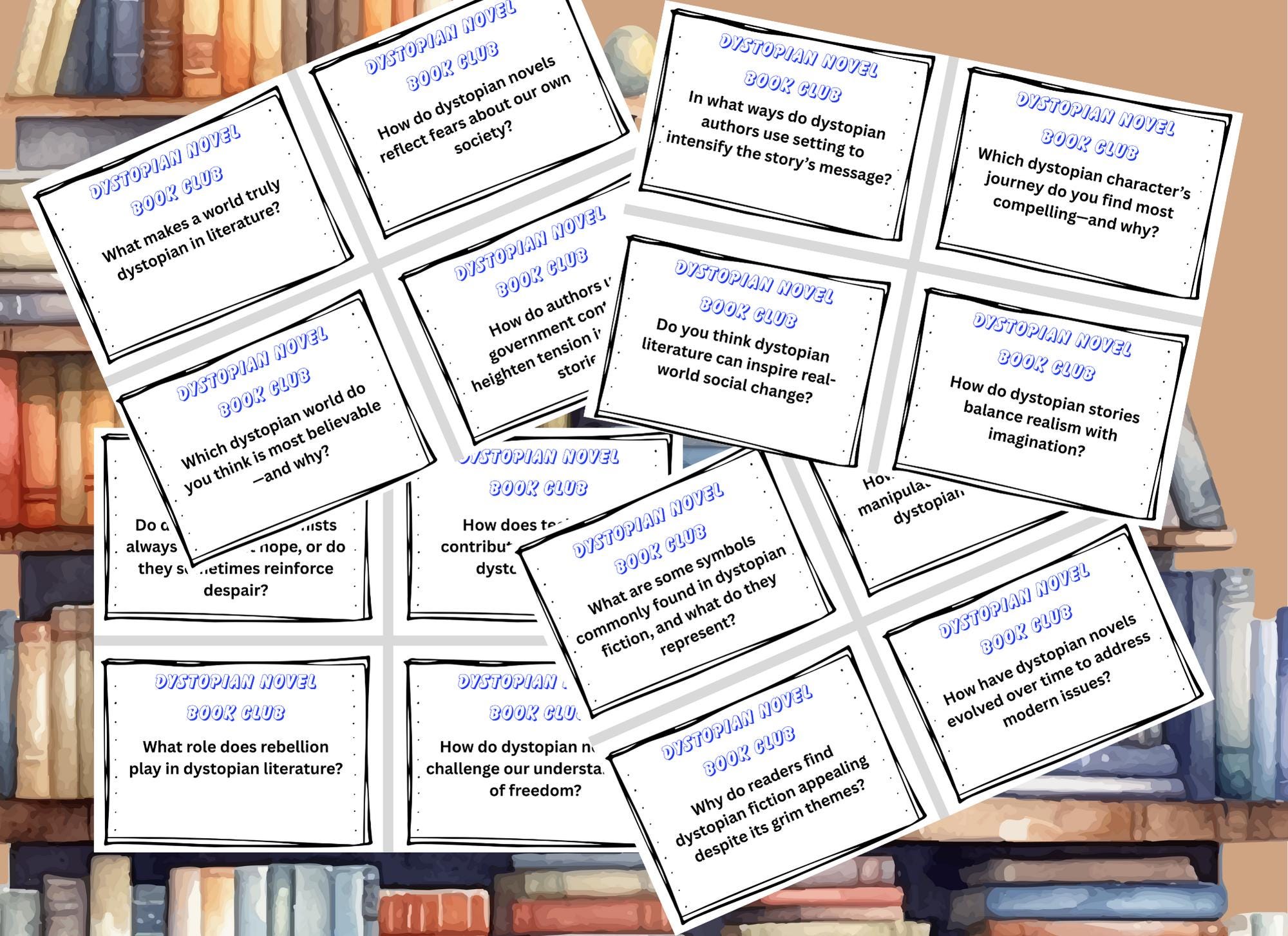 Dystopian Novel Book Club Conversation Starters, Talking Points for Book Club