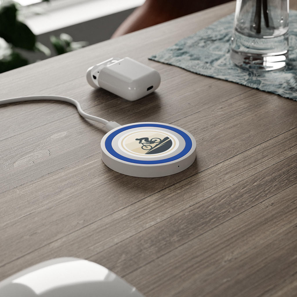 Mountain Biker Circular Wireless Charging Pad | Bike Phone Charger