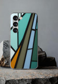 Faux Stained Glass Samsung Case: Artistic Slim TPU Phone Cover