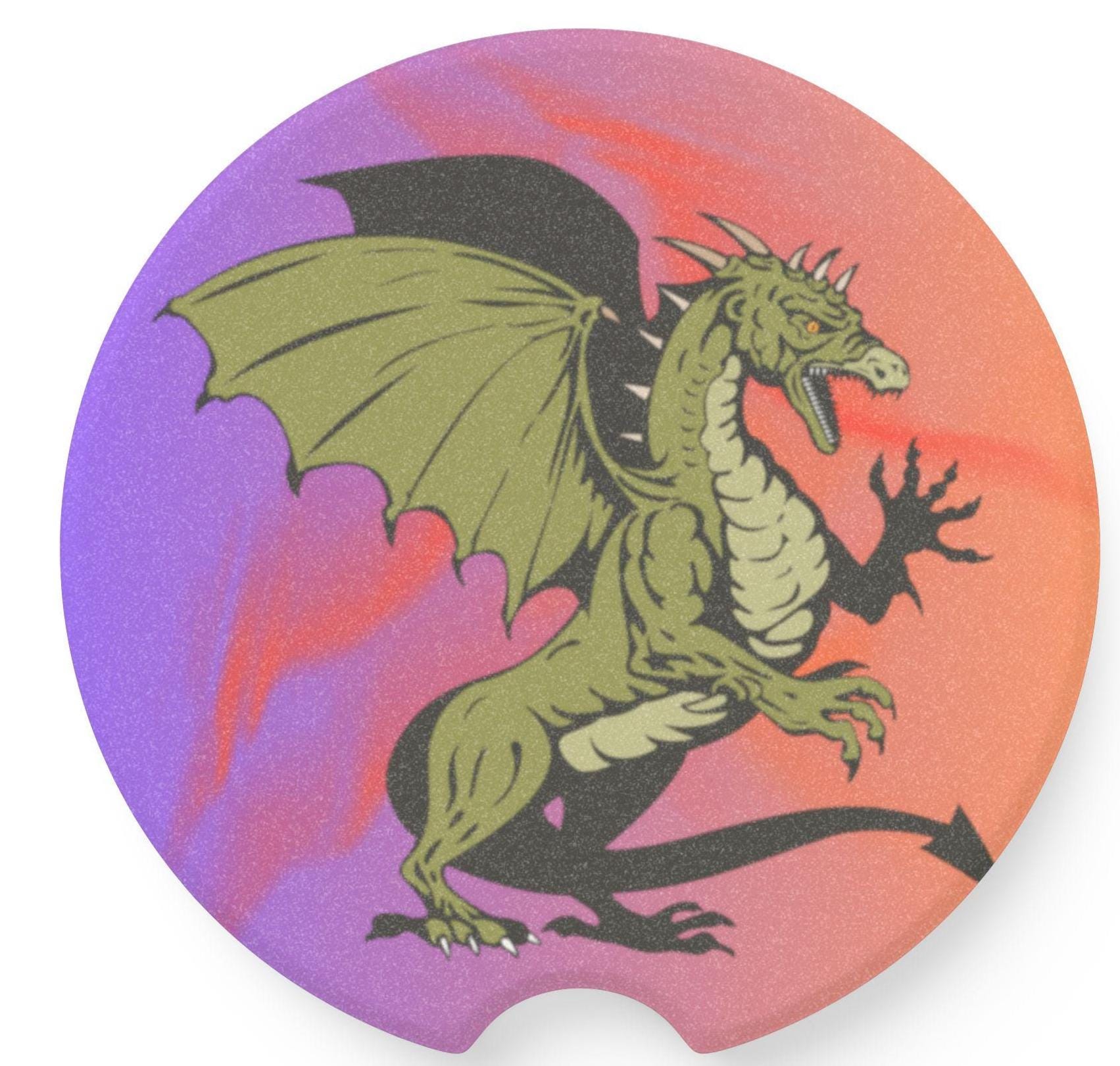 Dragon Soapstone Car Coaster: Fantasy Car Accessories