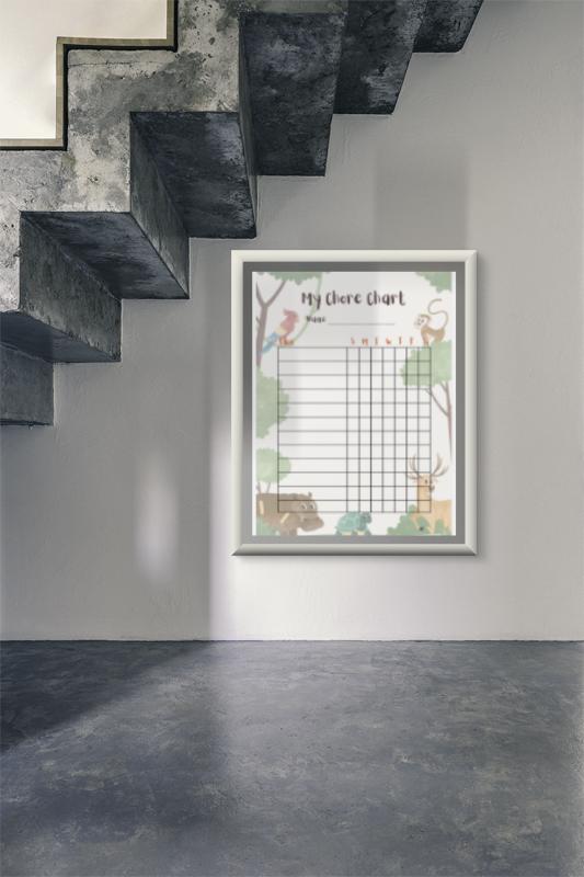 Jungle Themed Chore Chart, track weekly chores, accomplishments and incentivize your child to succeed